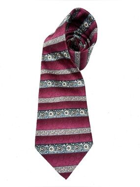 Stafford Executive Men's 100% Silk Tie Heavy Duty 58”x4” Red USA Italian Silk